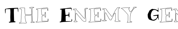 The Enemy Gene font preview